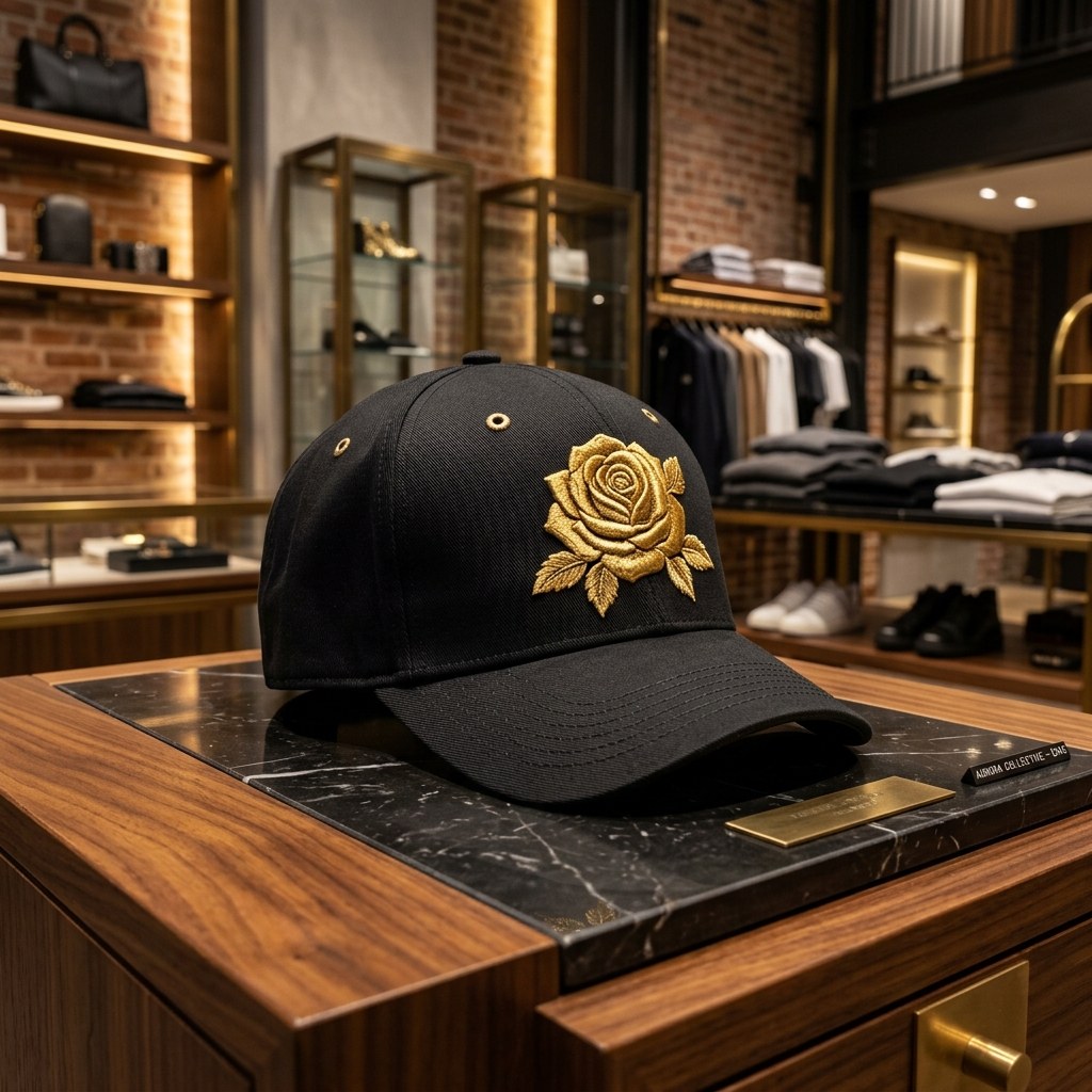 Gorra Clemont Rose — Stealth Black & Gold